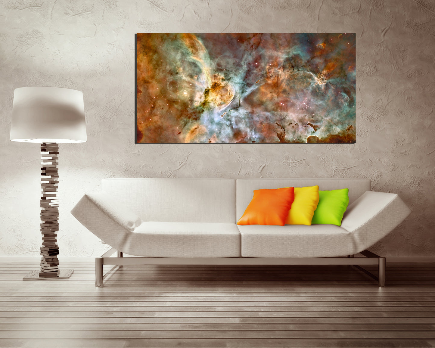 Space nebula Wall art canvas Cosmos decor Outer space print Milky way Telescope art