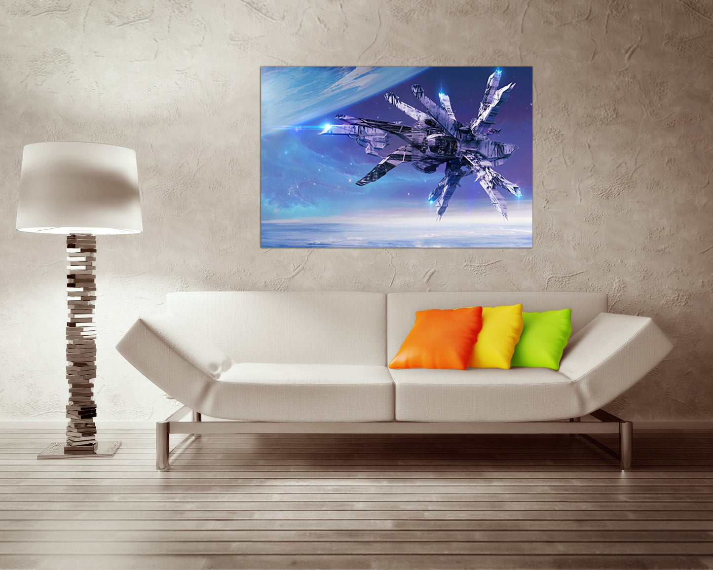 Spacecraft canvas Spaceship print Nursery decor Space artwork Spacecraft Galaxy wall art