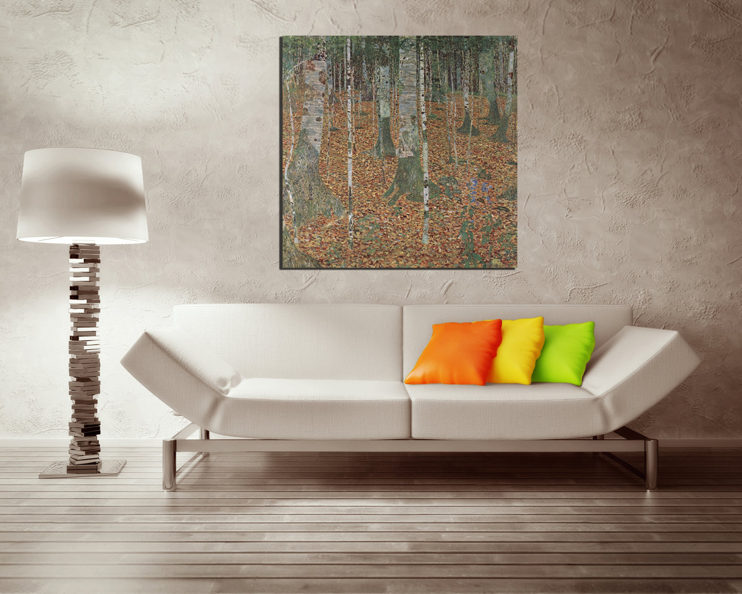 Gustav Klimt painting Birch Grove print on canvas ready to hang