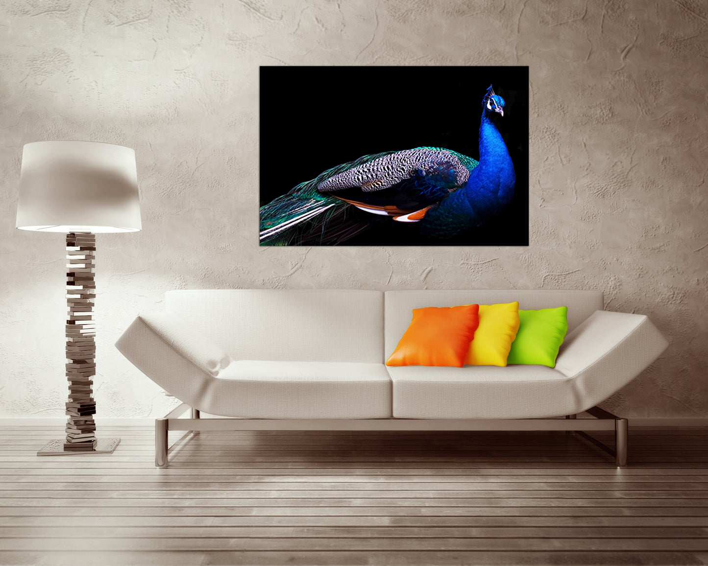 Large canvas set Peacock print Animal decor Bird artwork Gift nursery art