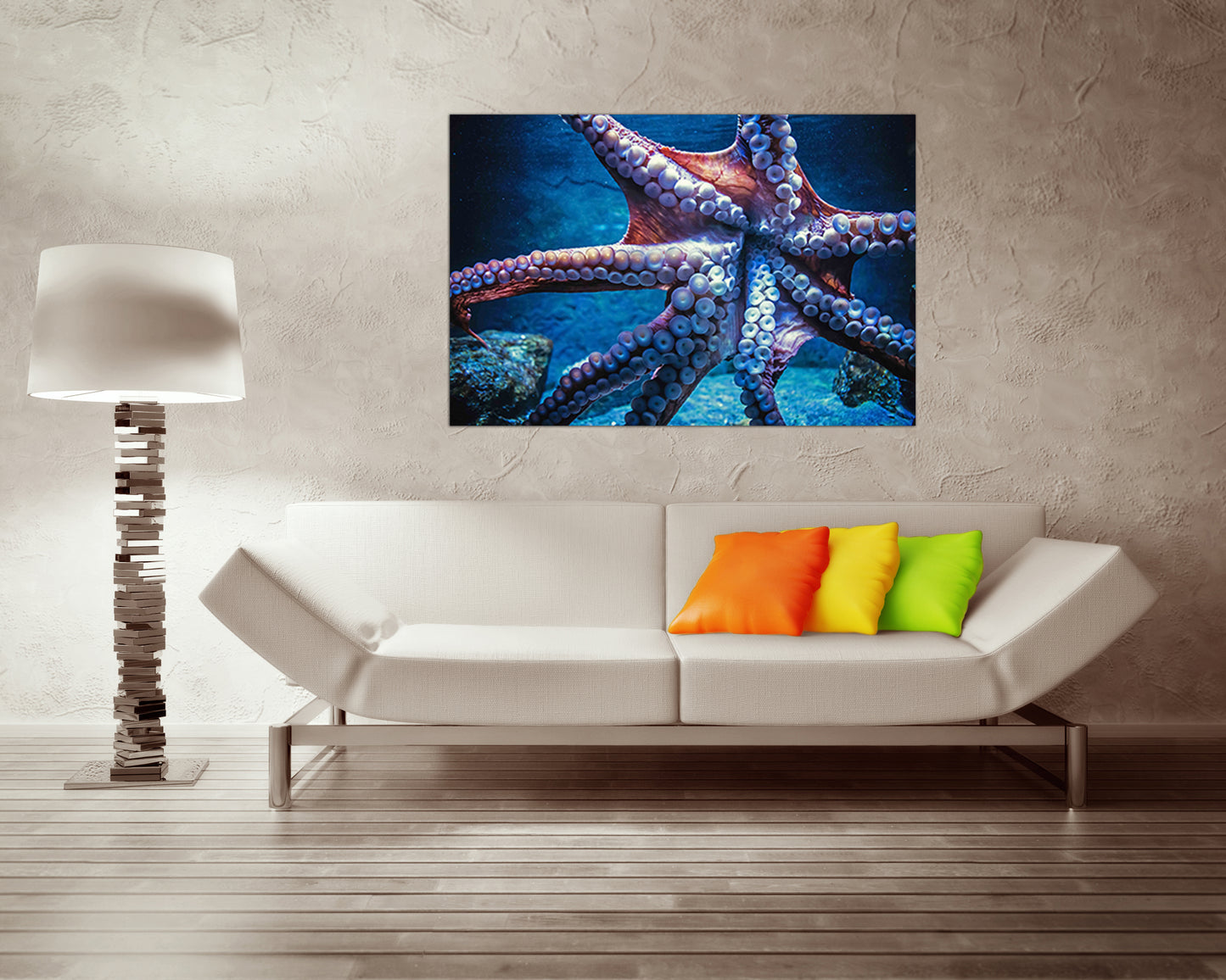 Wall art canvas Octopus Animals decor Nautical print Marine life Gift baby art