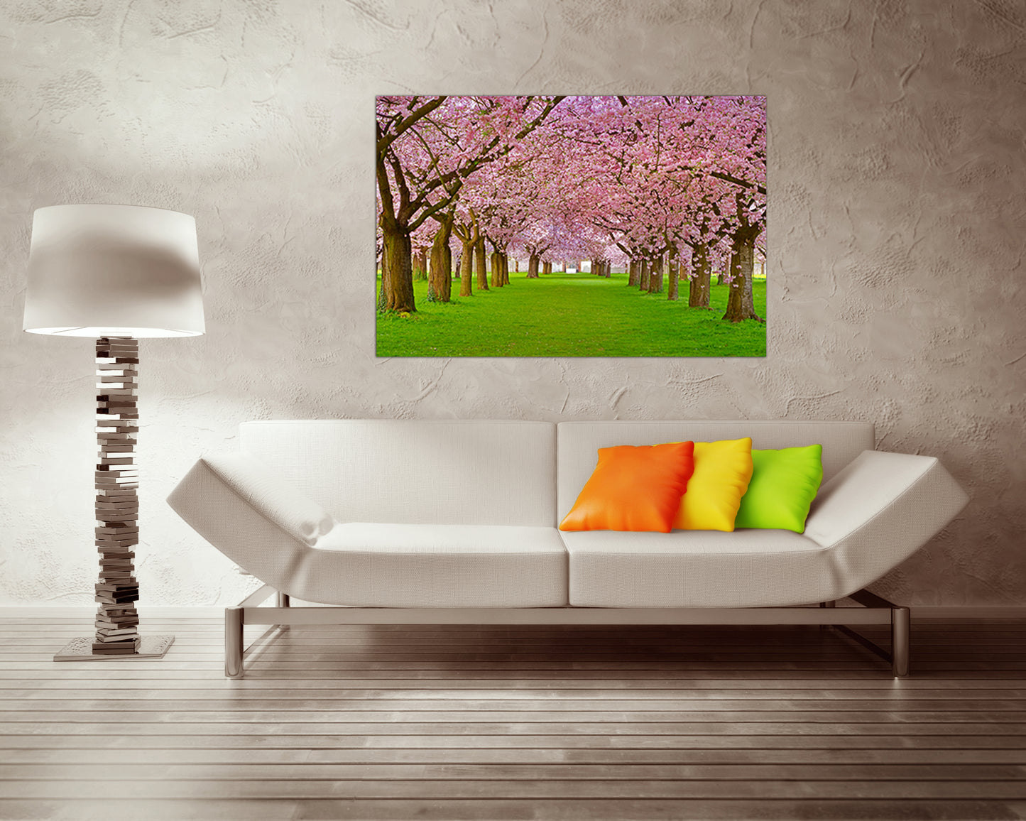 Sakura print on canvas Landscape art Flower cherry blossom spring wall decor