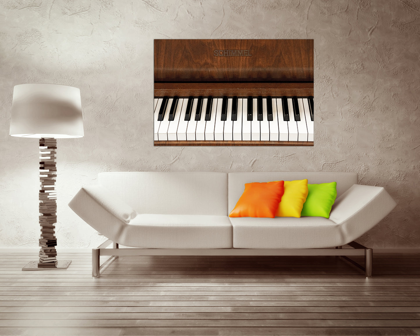 Piano canvas Musical note décor Gift for her Orchestra print ready to hang