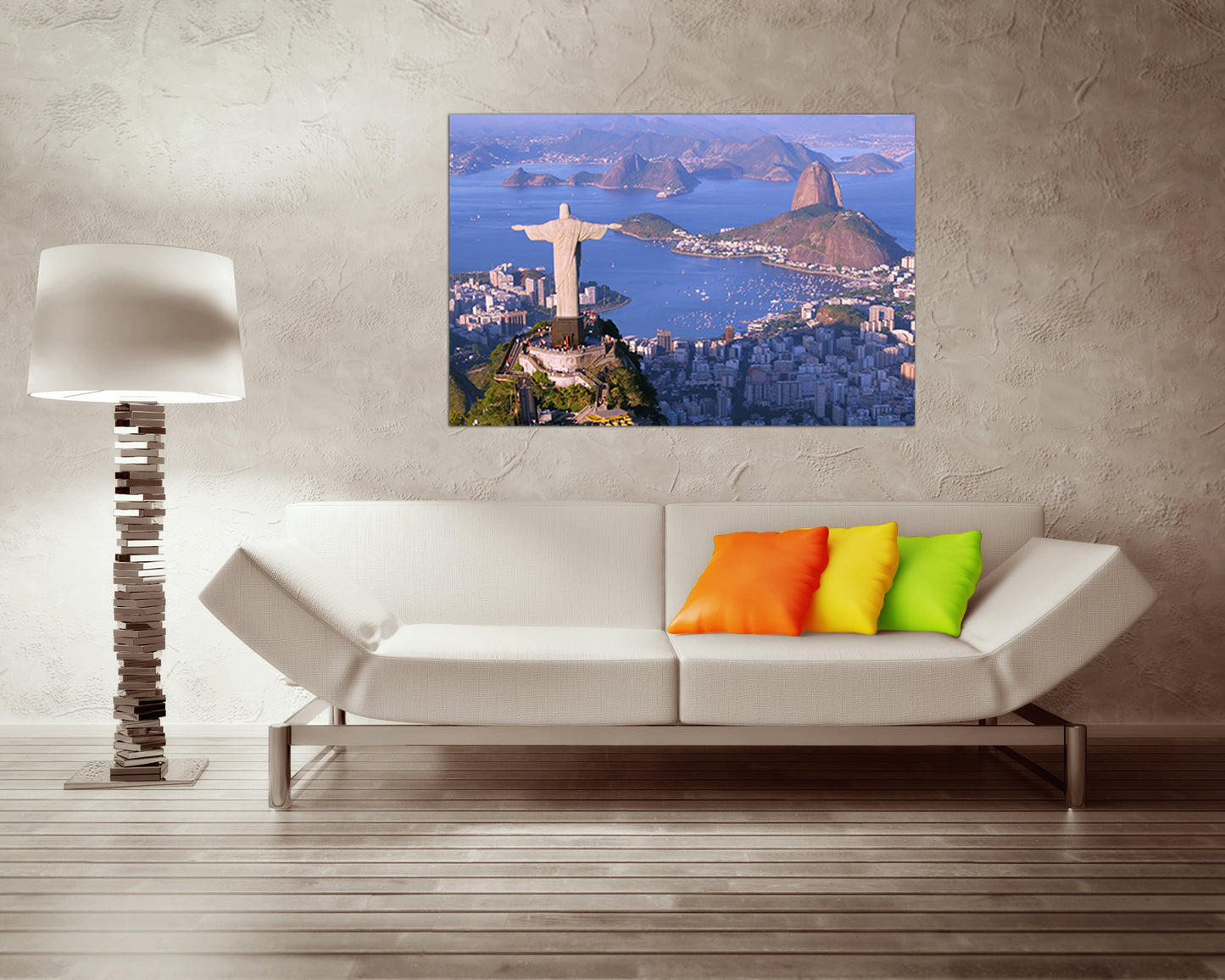Rio de Janeiro Brazil travel skyline Christ redeemer canvas Corcovado Christ statue