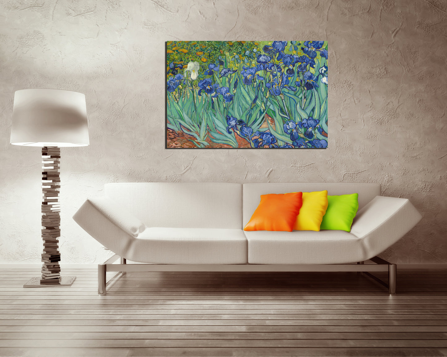 Irises Van gogh canvas art works Flower wall decor