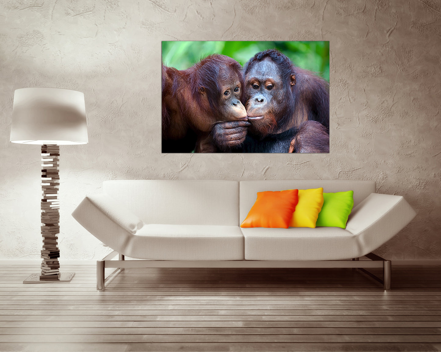 Monkey print on canvas Home print Africa animals decor Nurserywall art
