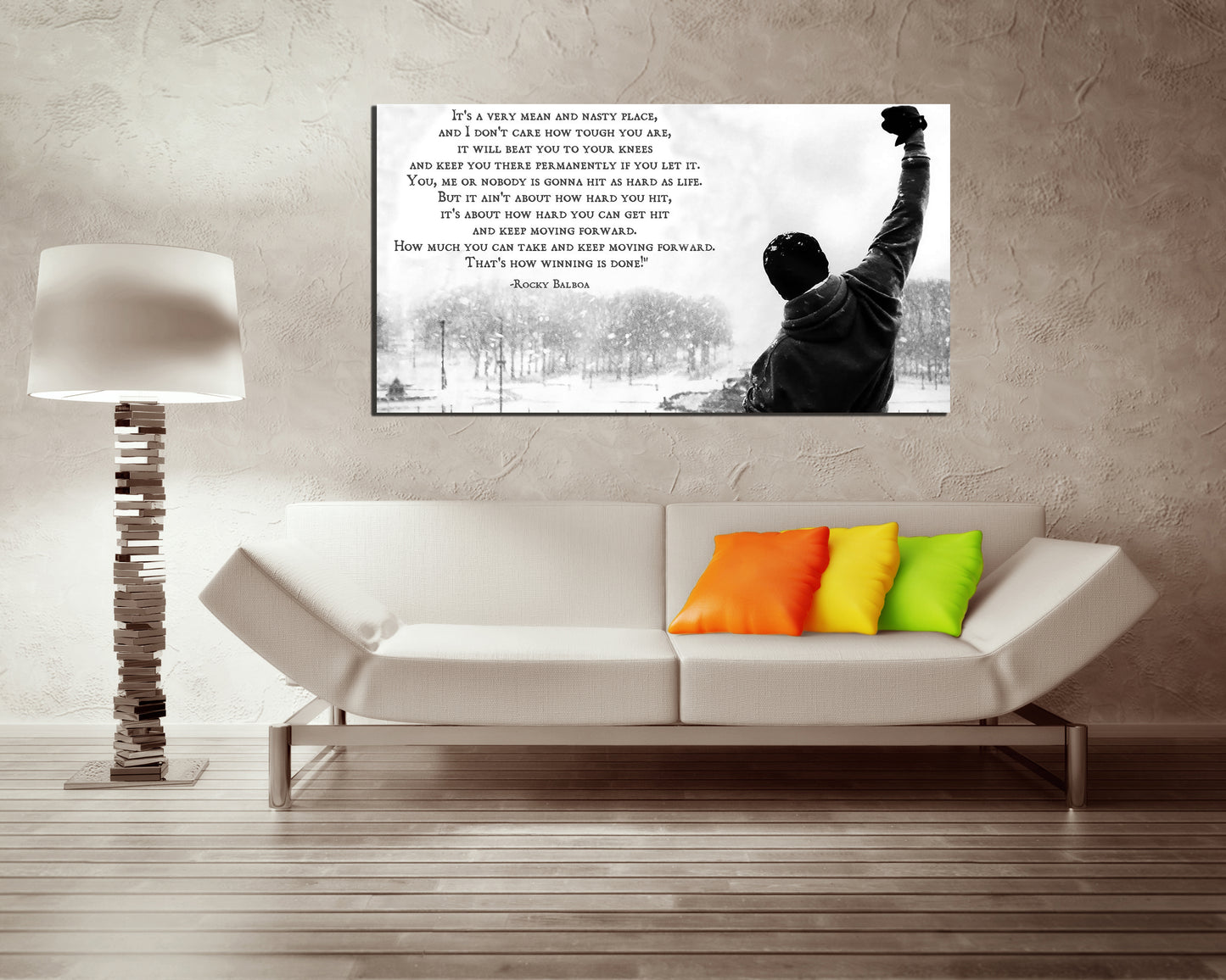 Rocky balboa canvas prints Boxing decor Motivation art works ready to hang