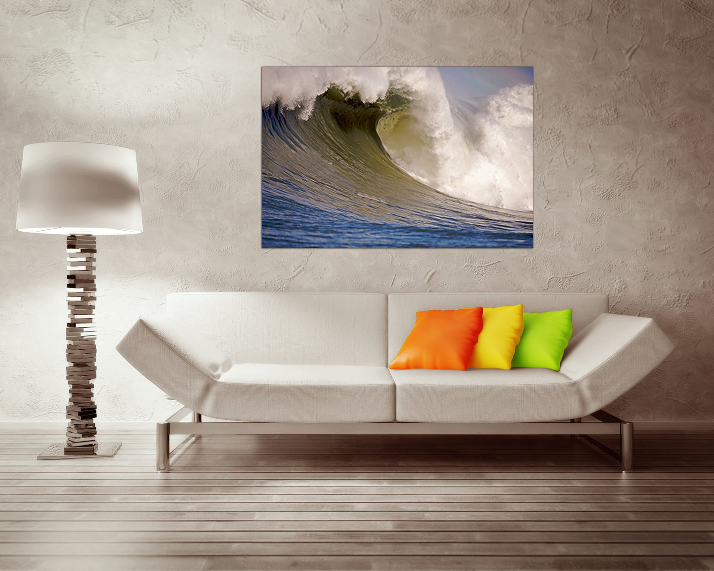 Wall art canvas Ocean waves print Water decor Nature picture Sea artwork