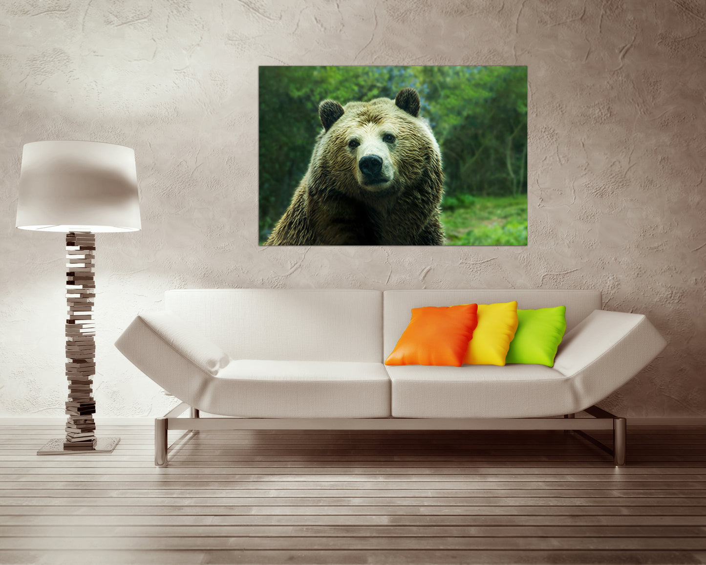 Bear canvas Animals print decor Ready to hang