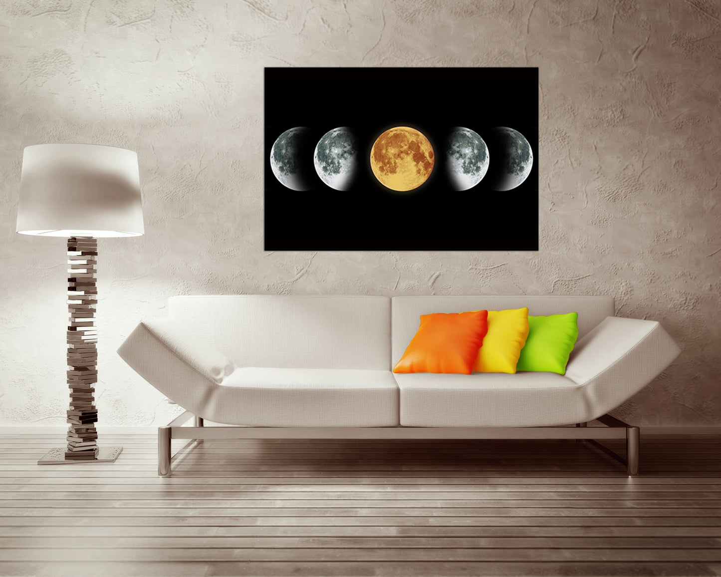 Print on canvas Moon phase art Space Universe photo Satellite Lunar phases