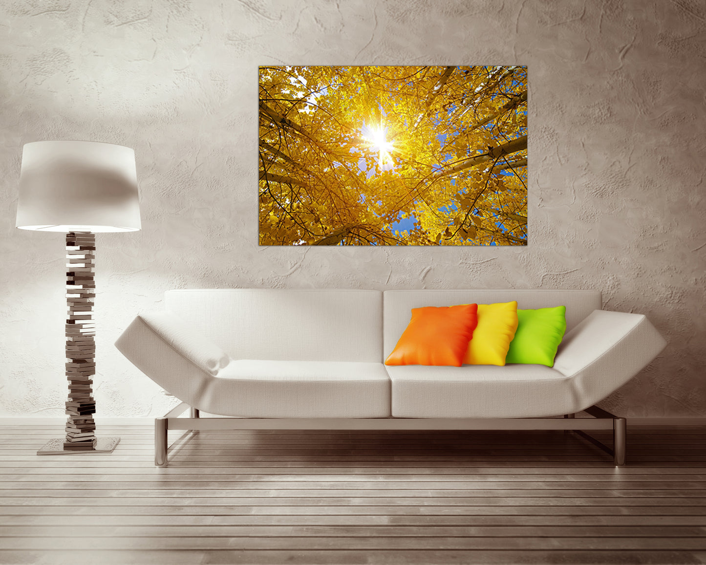 Trees canvas Autumn wall art Landscape décor Nature print Ready to hang