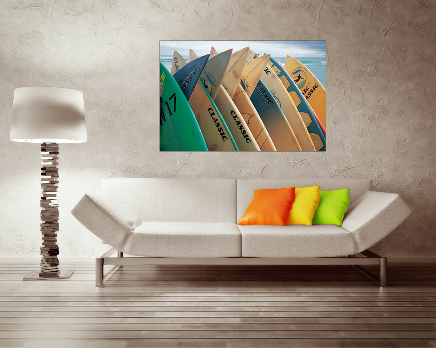 Surfboard Wall art canvas Surfing sports decor Surf print Wave sea beach