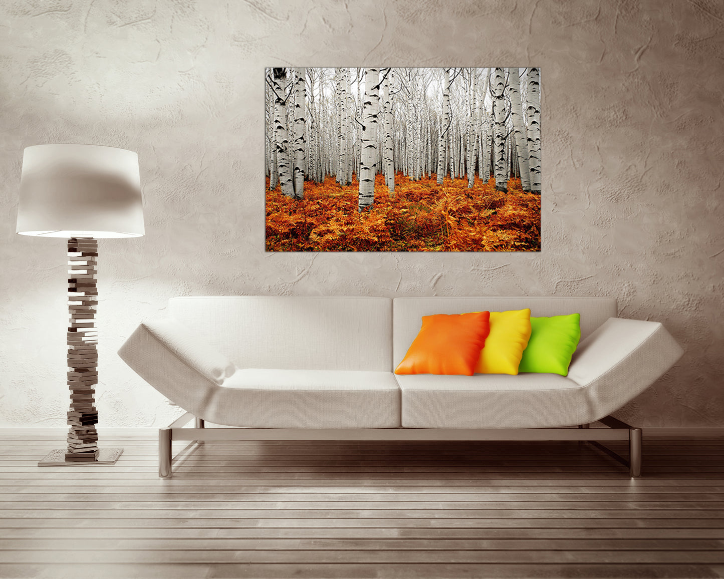 Aspens trees canvas Autumn prints Yellow décor Nature wall art Landscape artwork