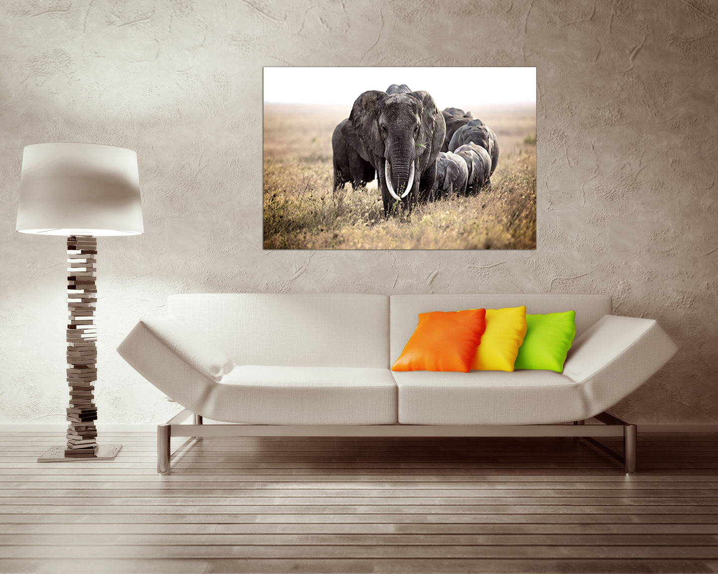 Indian Elephant canvas Animals wall art Safari print Nursery decor