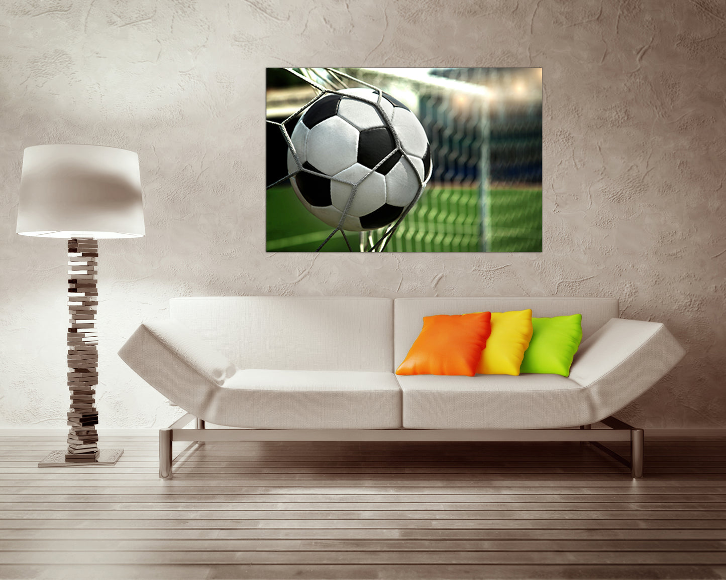 Soccer ball canvas Football wall art Sports décor