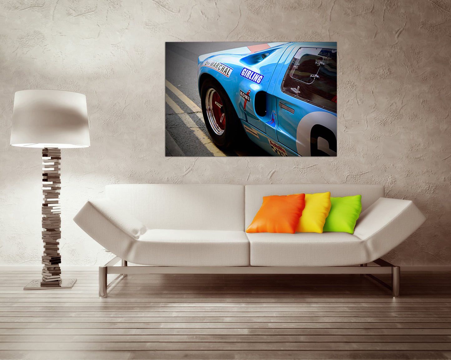 Car canvas Transport print Mechanism room décor Racing Automobile gift