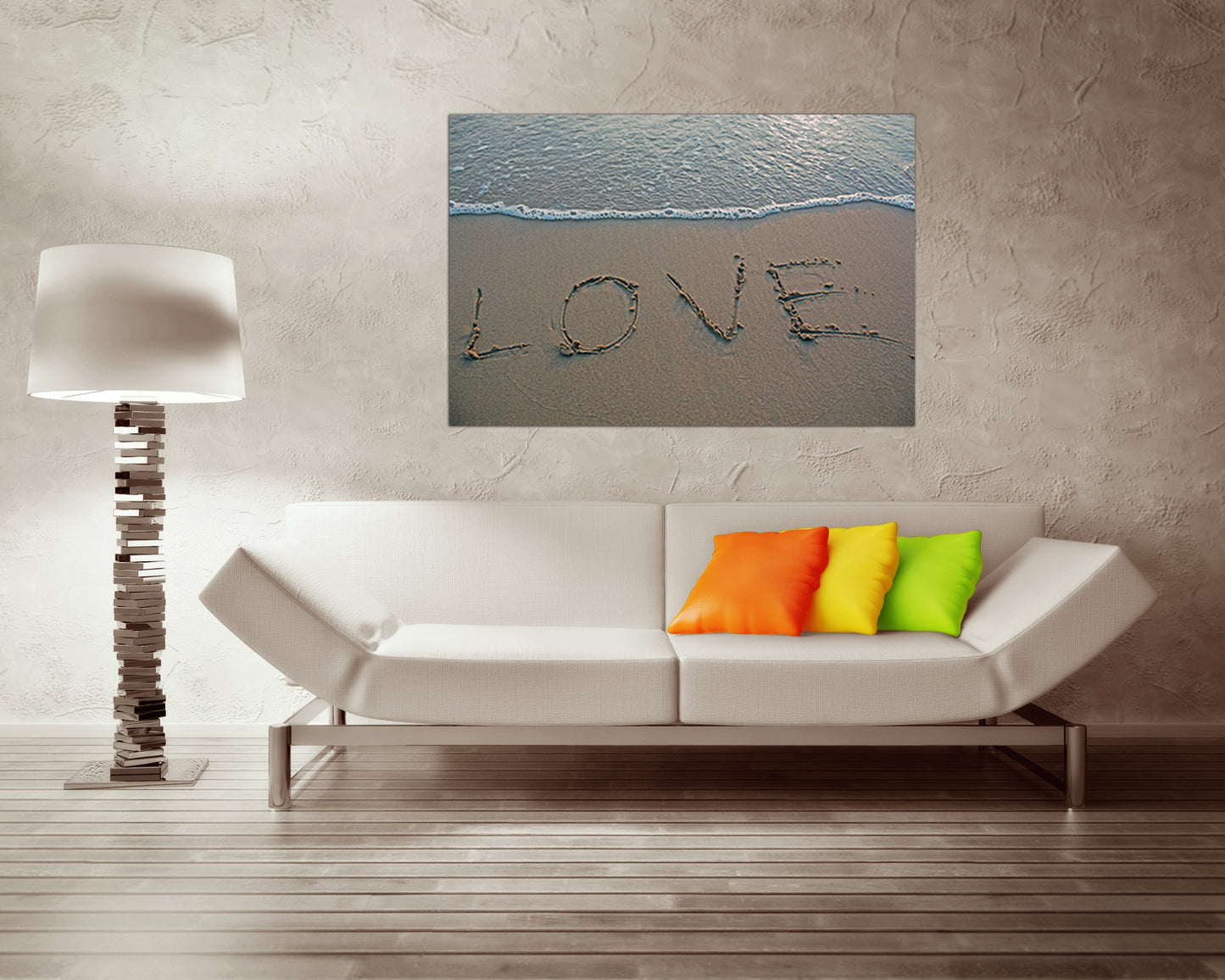 Beach canvas Love wall art Landscape décor Nature artwork Ocean Seascape print Gift for her