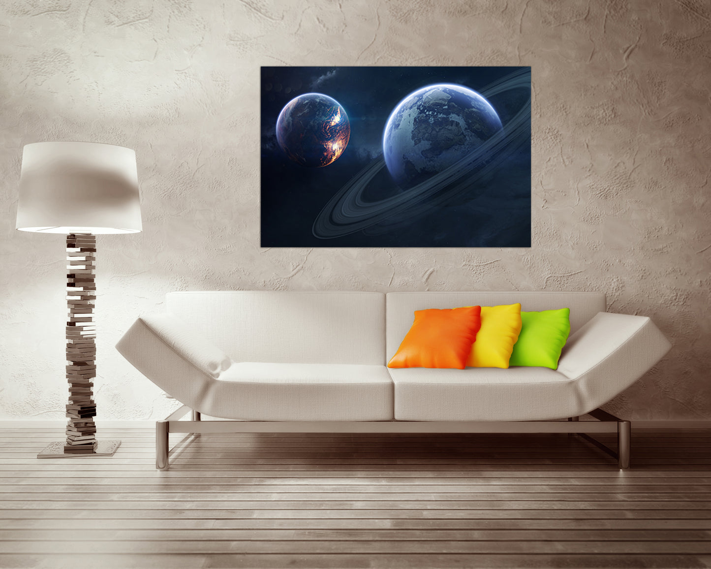 Print on canvas Rings of Saturn Planet saturn wall art Solar system Universe decor Space photo