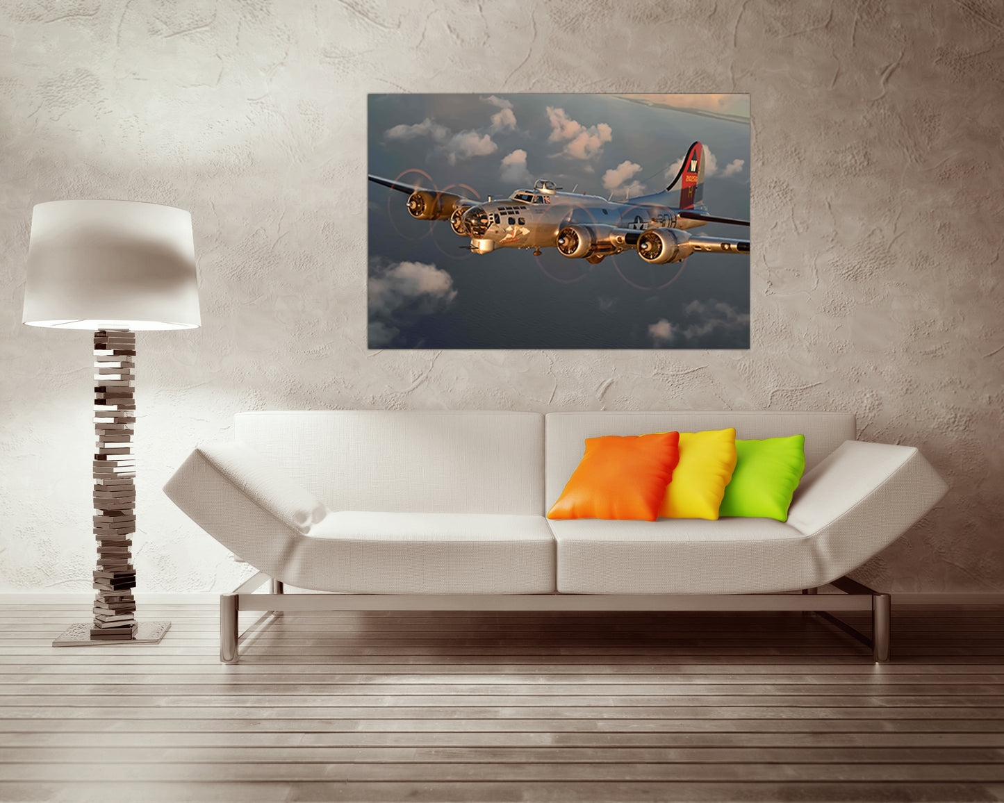 Boeing B-17 Bomber Aviation décor Aircraft canvas Plane wall art Army mechanism Military aircraft Retro wwii