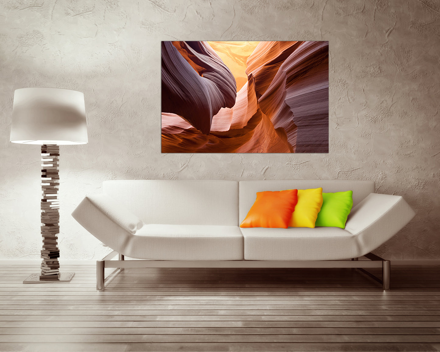 Antelope Canyon Wall art canvas Nature decor Arizona print Cave American artwork Red stone photo