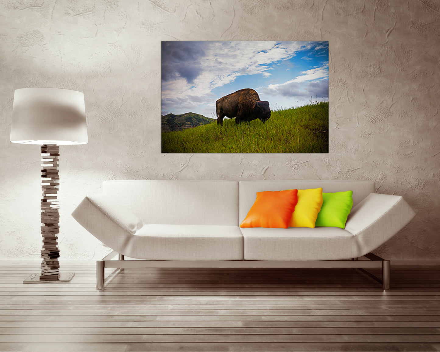 Bison North Dakota canvas Animals decor Buffalo Print Art Nature print