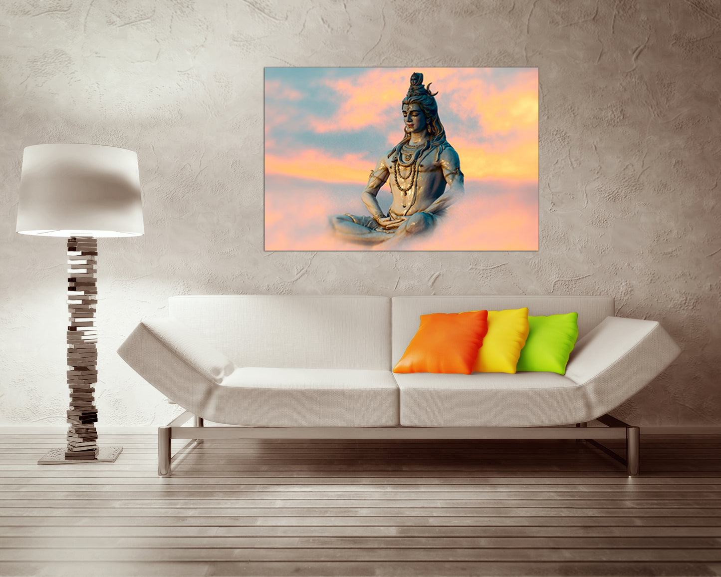 Lord shiva canvas Hindu art Spiritual Indian gods print Yoga Buddhist mantra decor
