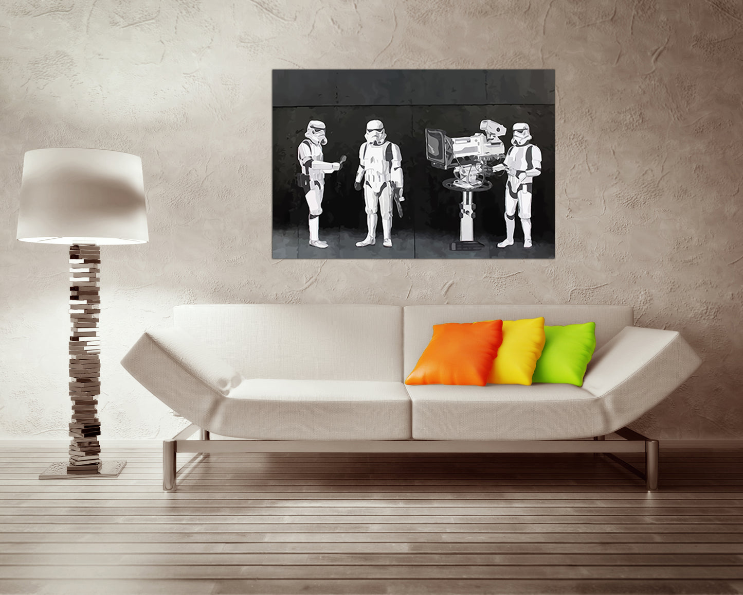 Stormtrooper canvas Filming decor Graffiti wall print Home style art Gift picture