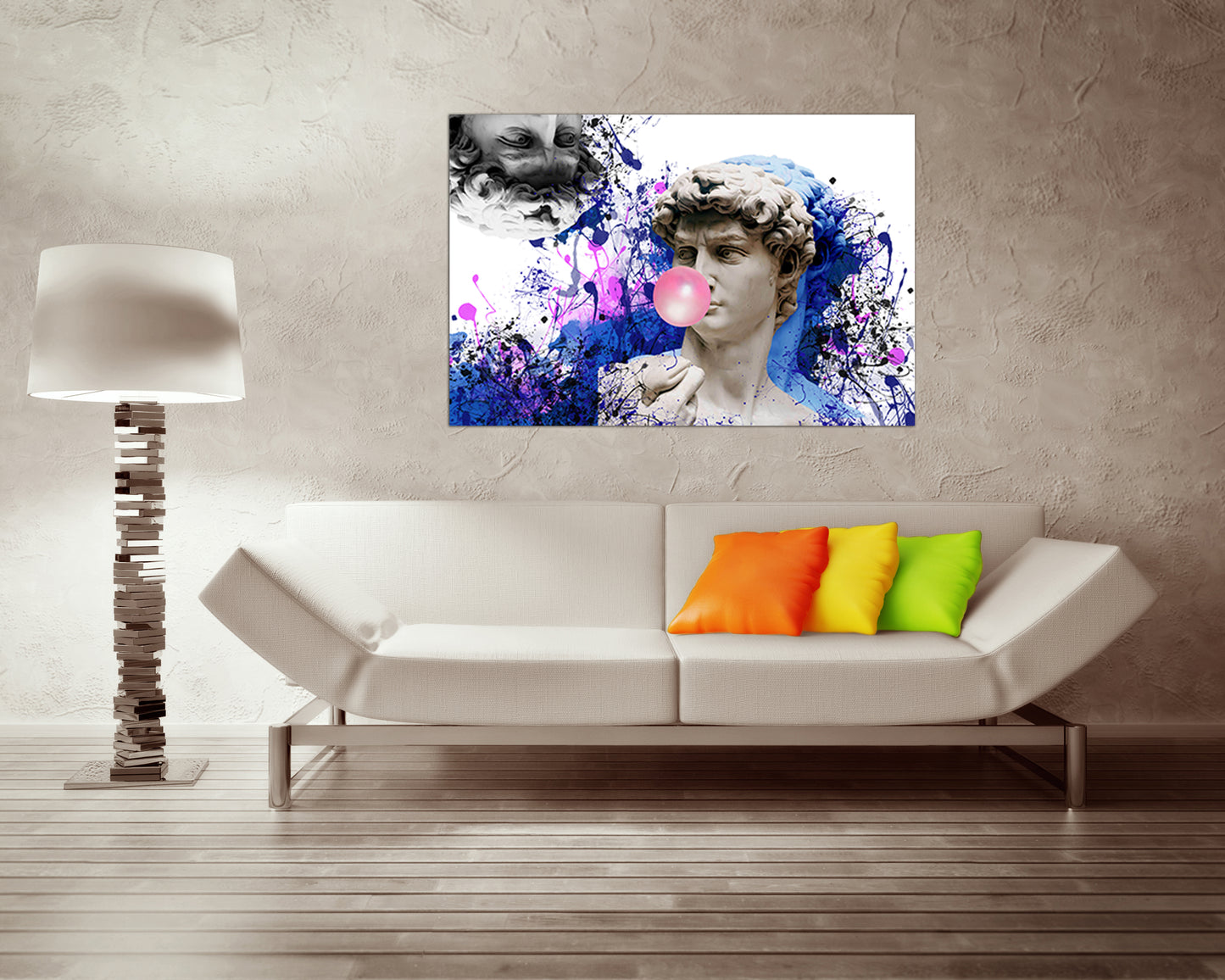 Michelangelo David Bubble gum print Rome statue Greek mythology art works