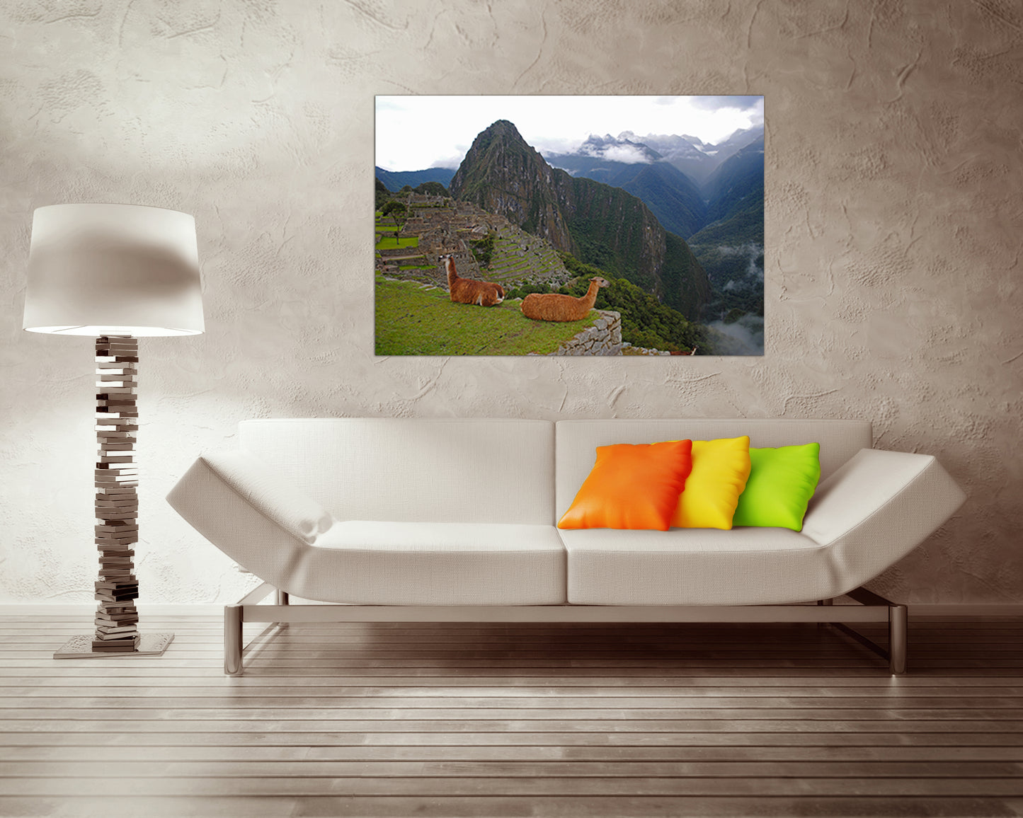 Print on canvas Lama wall decor Animals photo Llama art gift Ready to hang