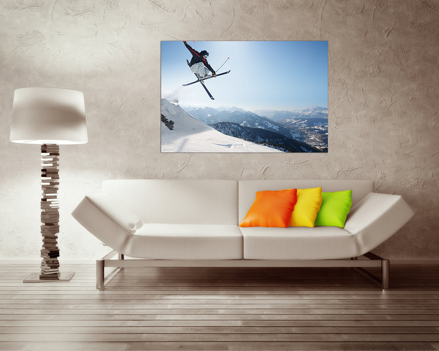 Skiing canvas Sports decor Winter sport Living room decor Extreme skier