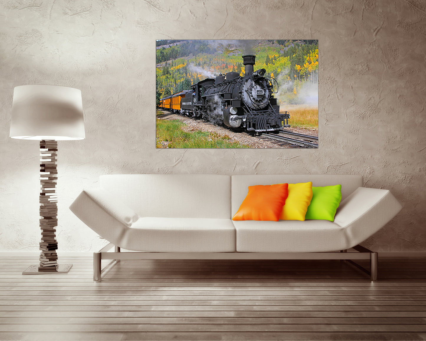 Steam engine train canvas Mechanism decor Old train décor Engine photo Railroad old west gift