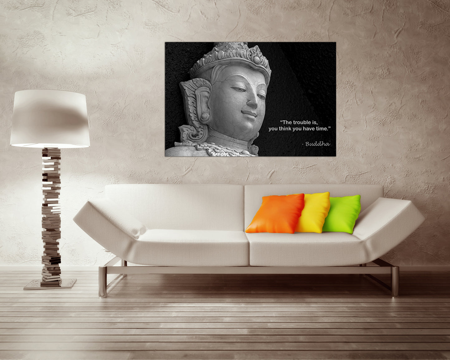 Buddha statue canvas Wall art décor Spiritual artwork Buddhist gift Ancient Asia Buddhism print