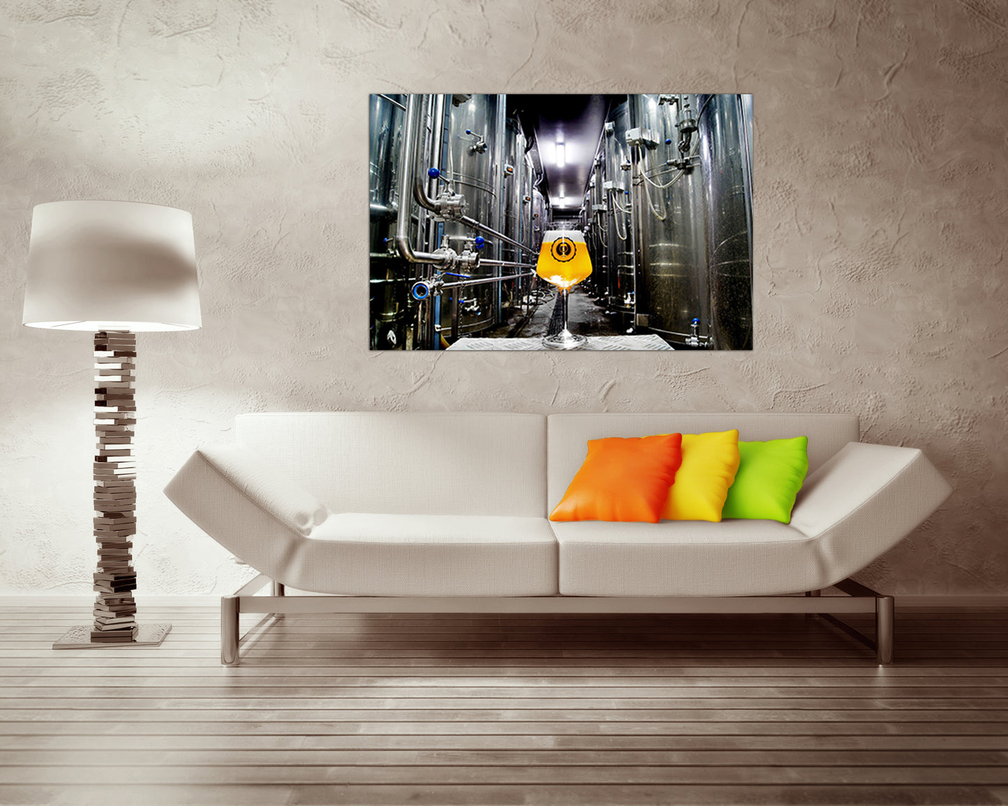 Beer canvas Brewery wall decor Bar lover gift Drink photo