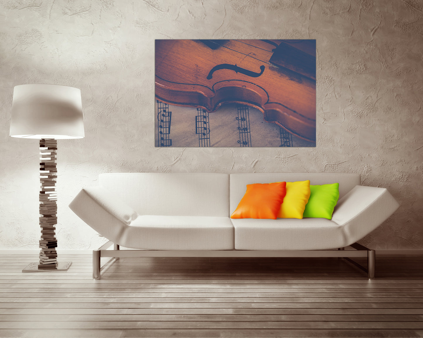 Violin canvas Musical instrument wall decor ready to hang