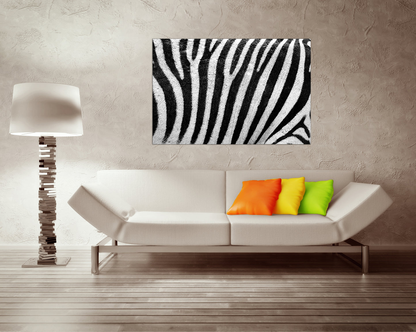 Black white abstract Zebra stripes Abstraction canvas Abstract wall decor
