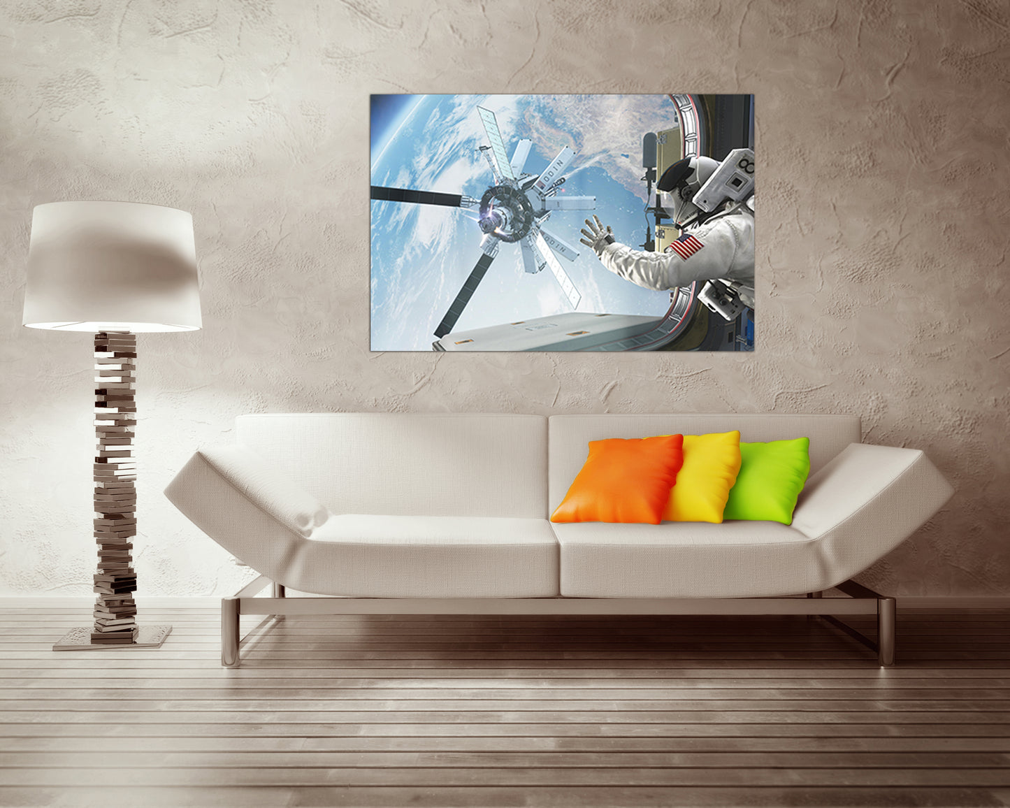 Spaceman Space shuttle canvas Astronaut photo Nursery decor