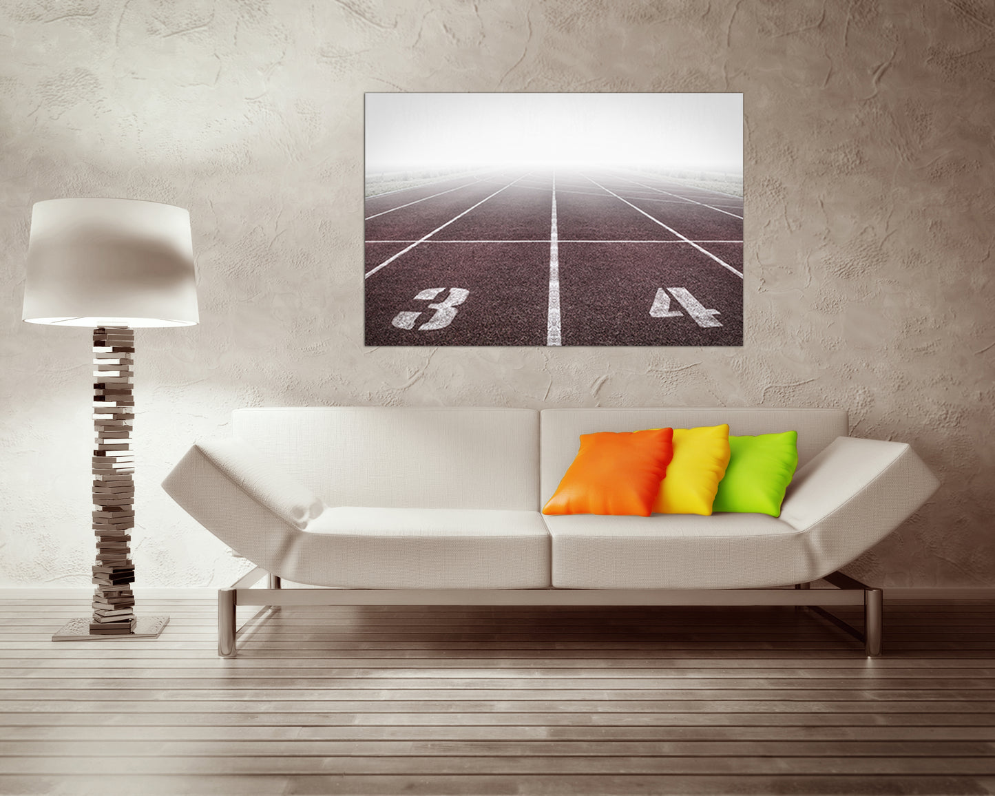 Road sports Running track art canvas ready to hang