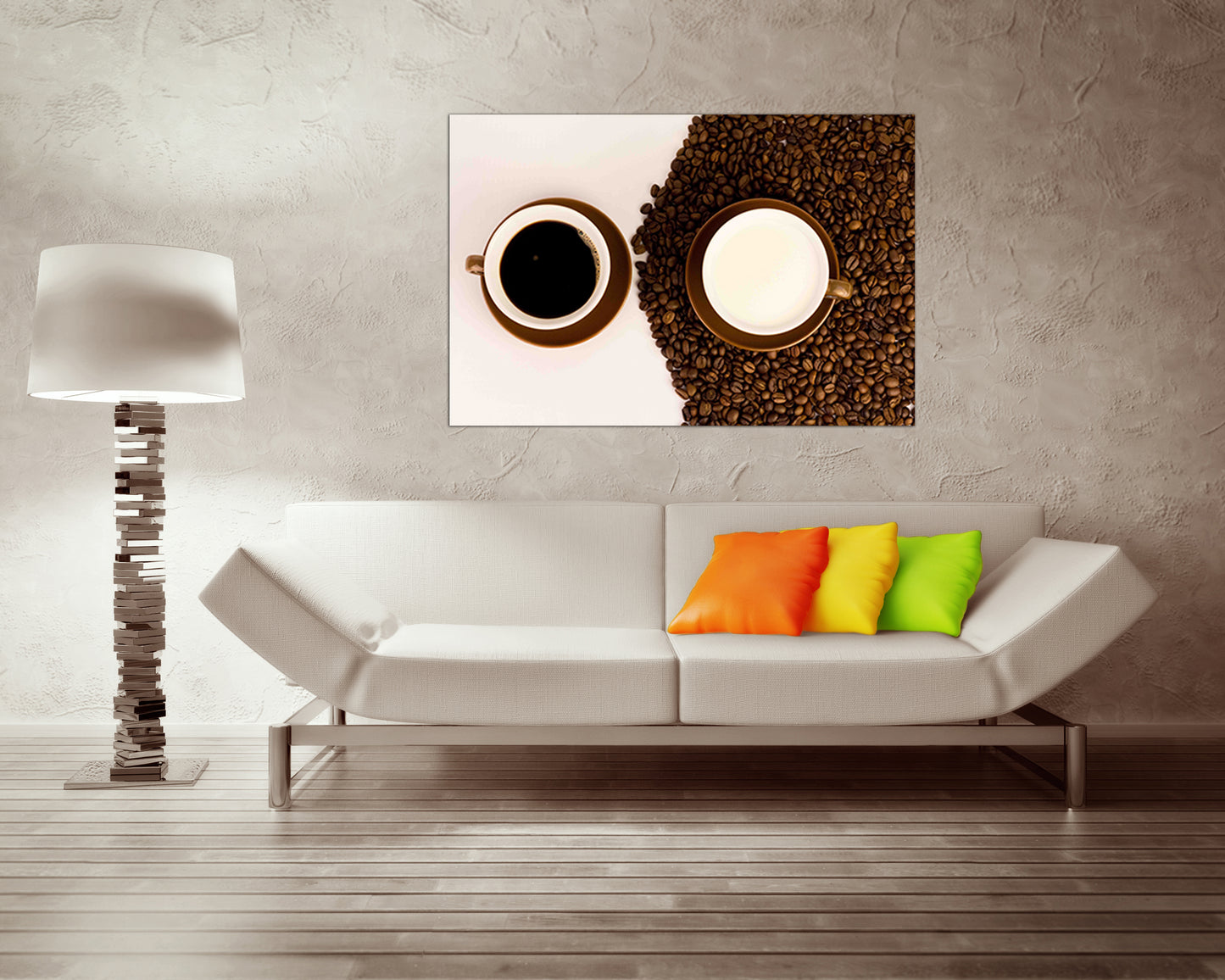 Coffee canvas Cafe decor Drink wall art Cappuccino print Loved drink gift Kitchen photo