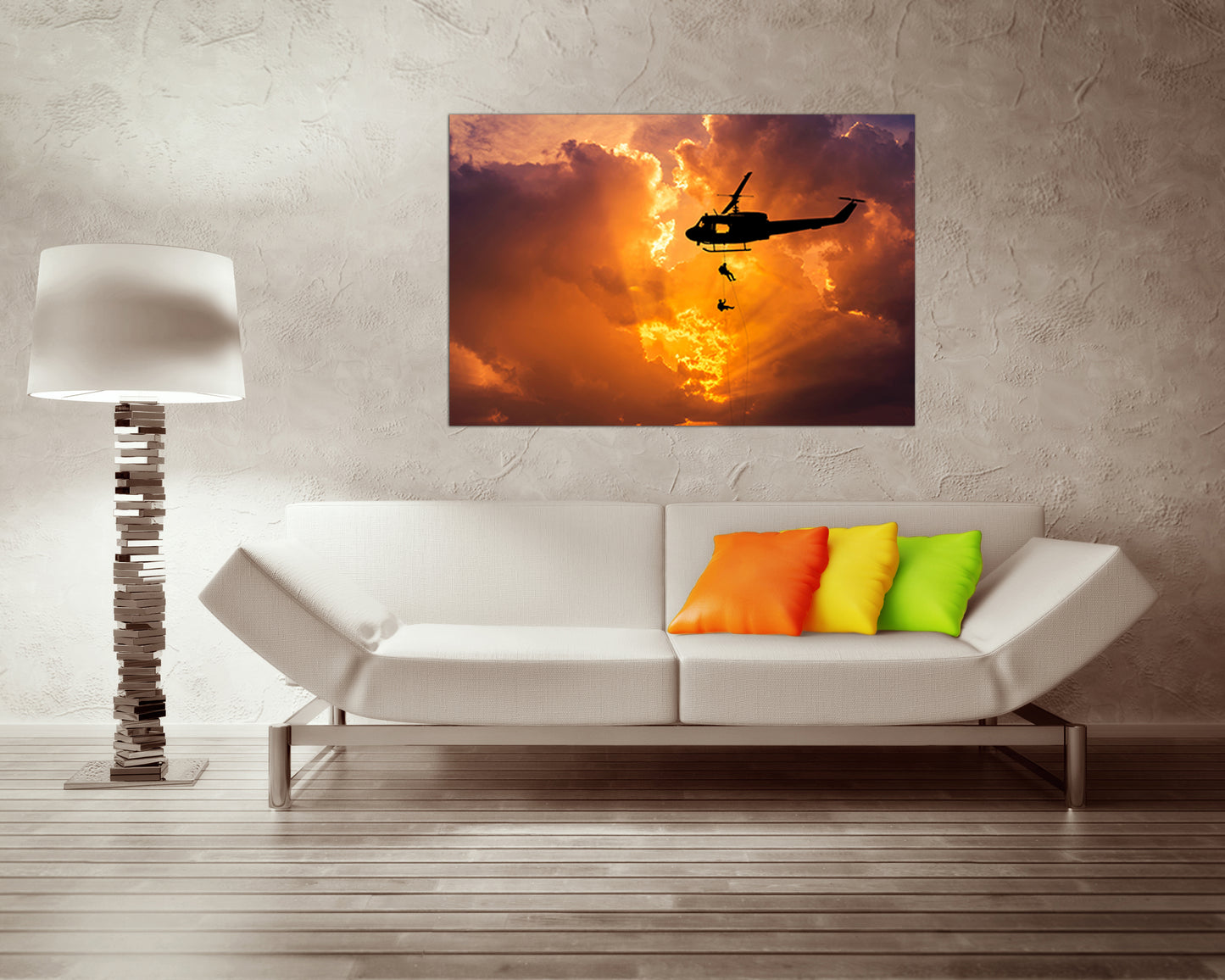 Helicopter canvas Army print Mechanism decor Aircraft gift boy room aviation