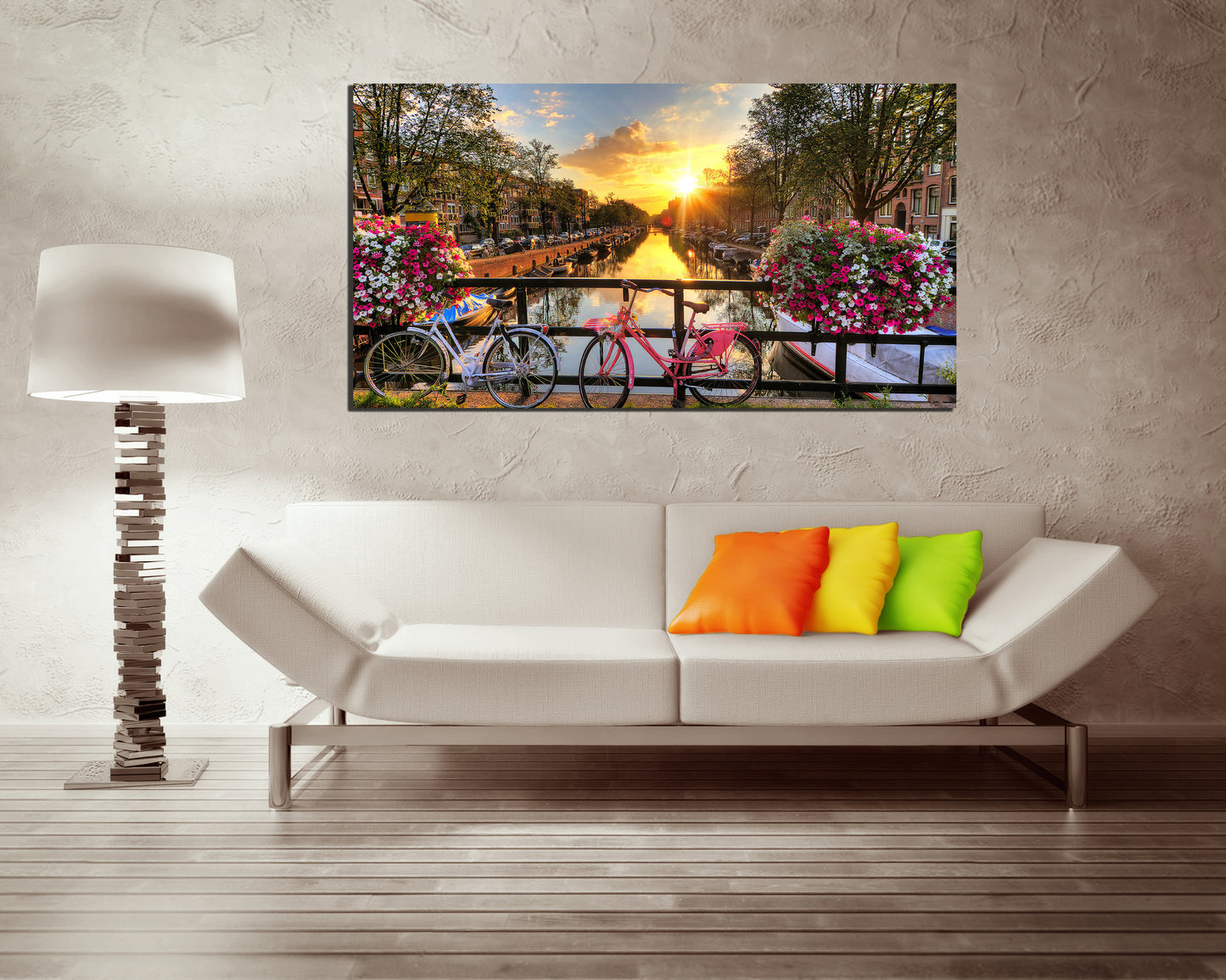 Amsterdam Bridge print Winter decor City skyline Gift travel Netherland art