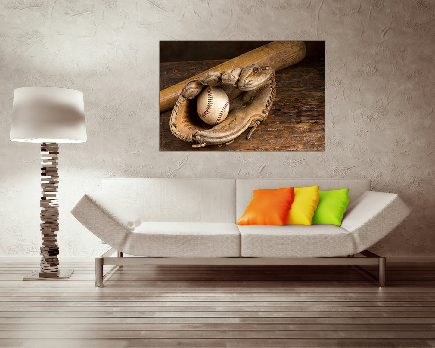 Baseball canvas Sport decor Boy room decor ready to hang
