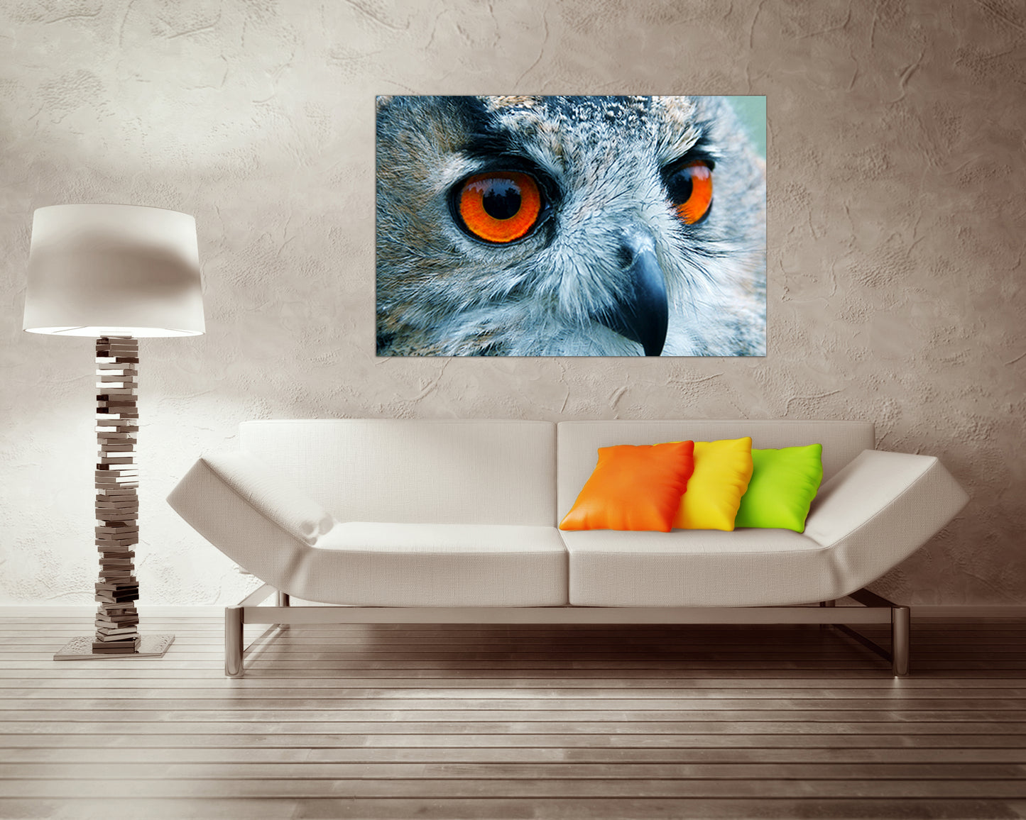 Brown Owl canvas Animals Print art Bird wall art