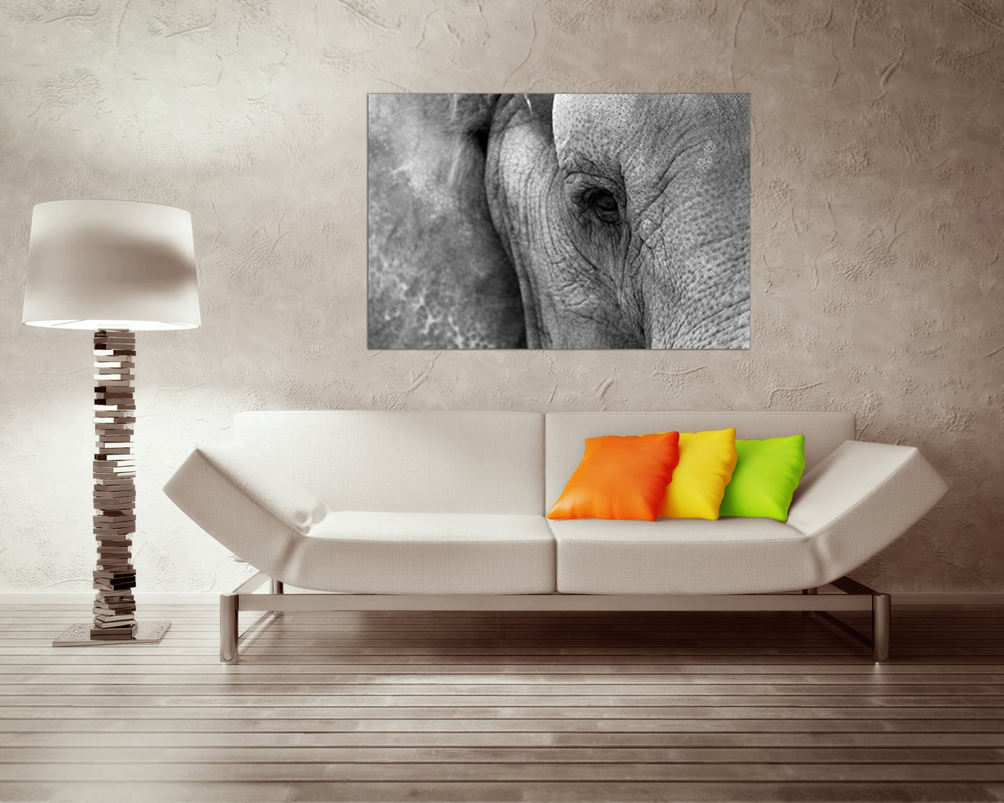 Elephant eye canvas Animal decor Africa wall art
