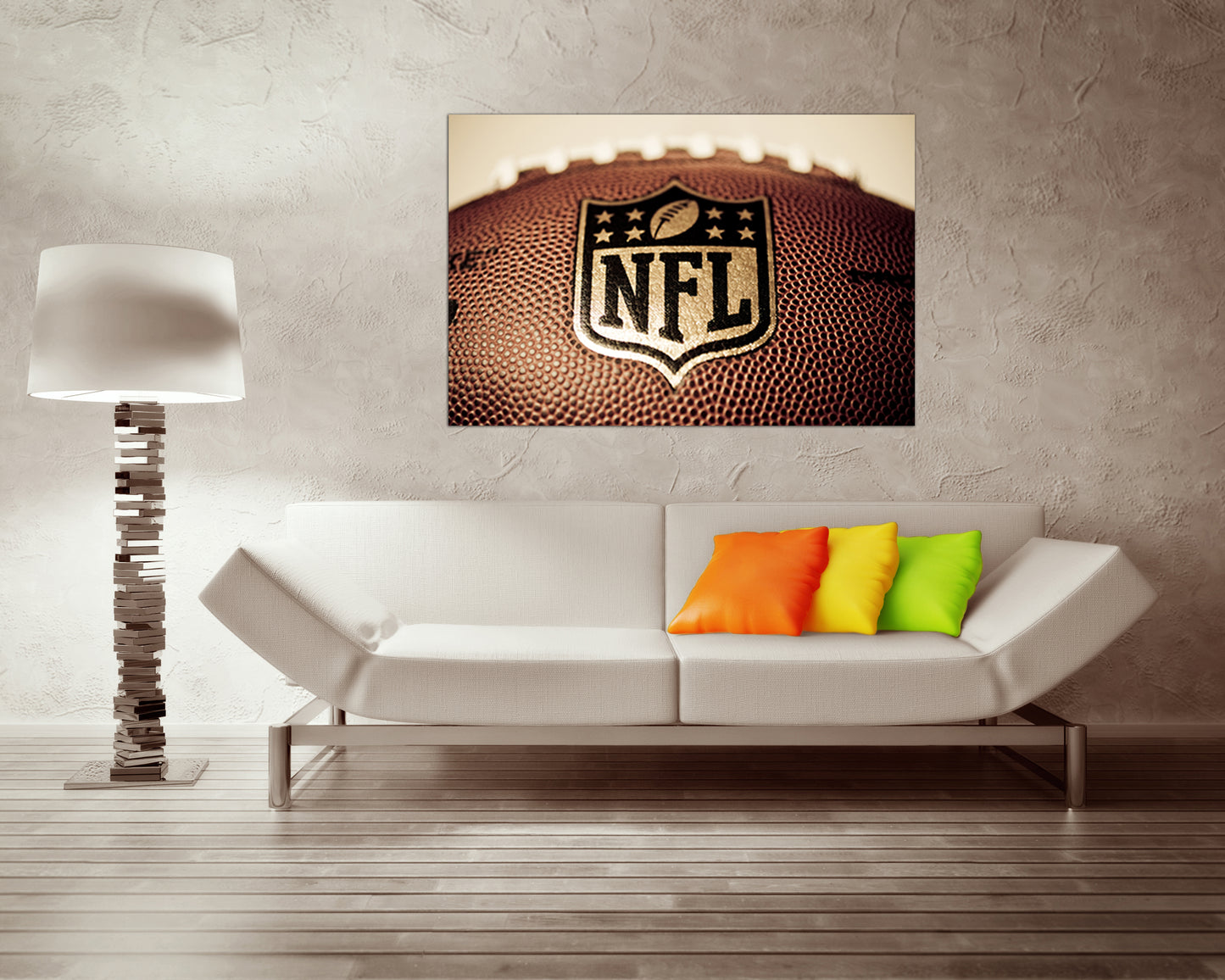 Soccer ball canvas American football Sports décor Rugby wall art