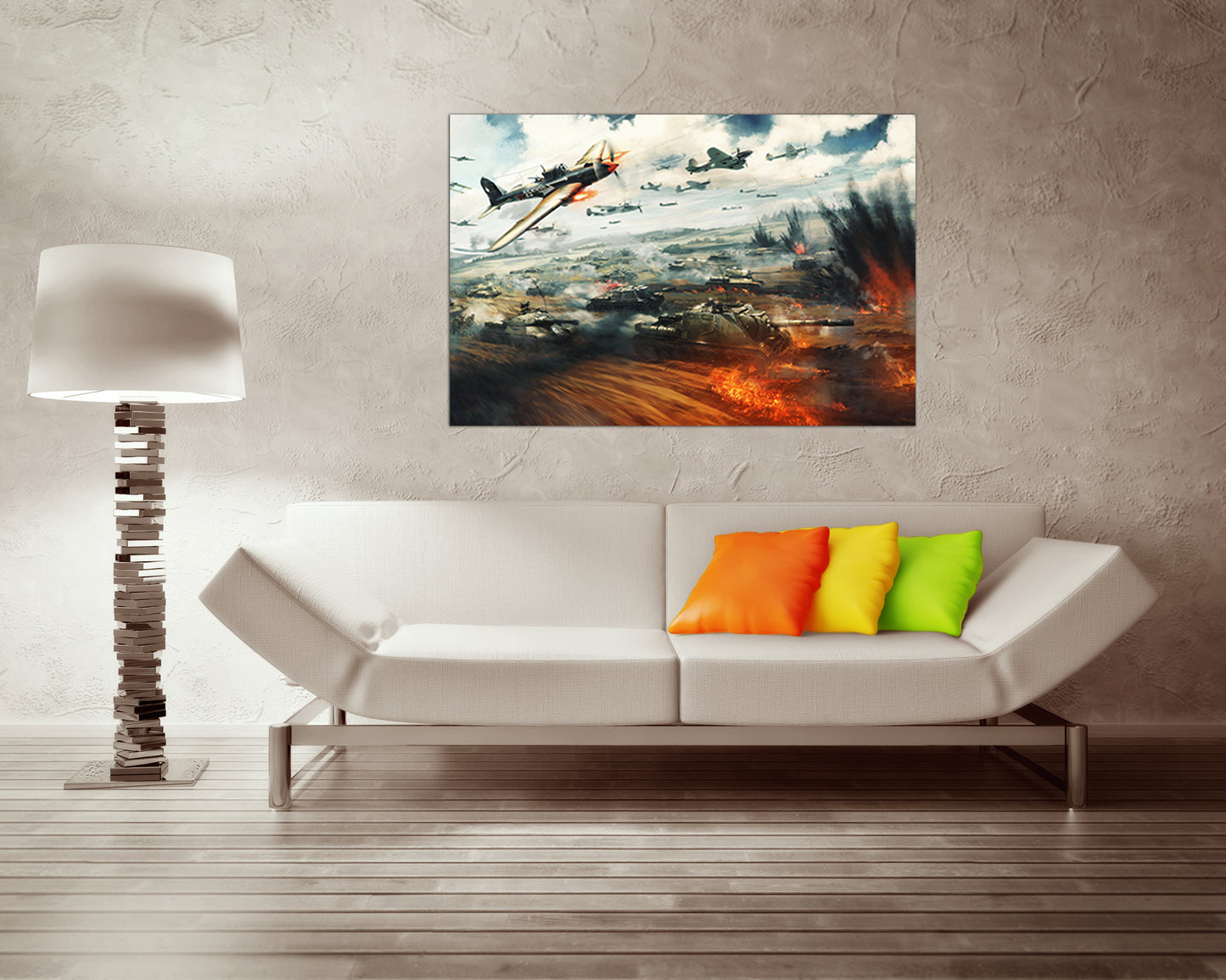 Battle print on canvas War plane Tank decor Nursery art Kids War aircraft