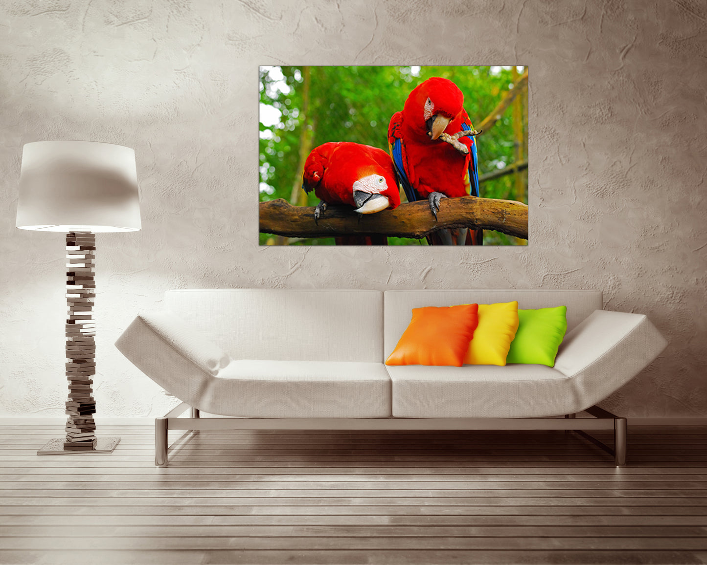 Macaw print wall art canvas Parrot print Cockatoo bird animal decor