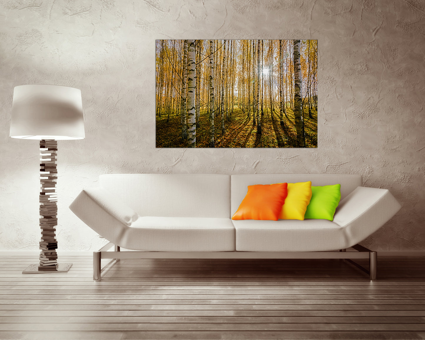 White Birch forest canvas decor Landscape art Holiday gift Nature print