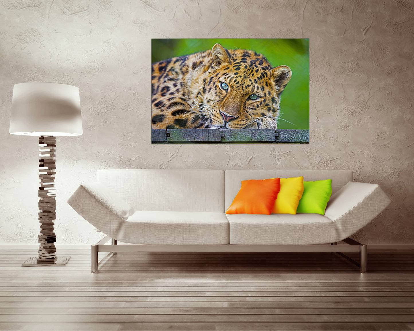 Leopard print on canvas Animals wall décor Wildlife art work