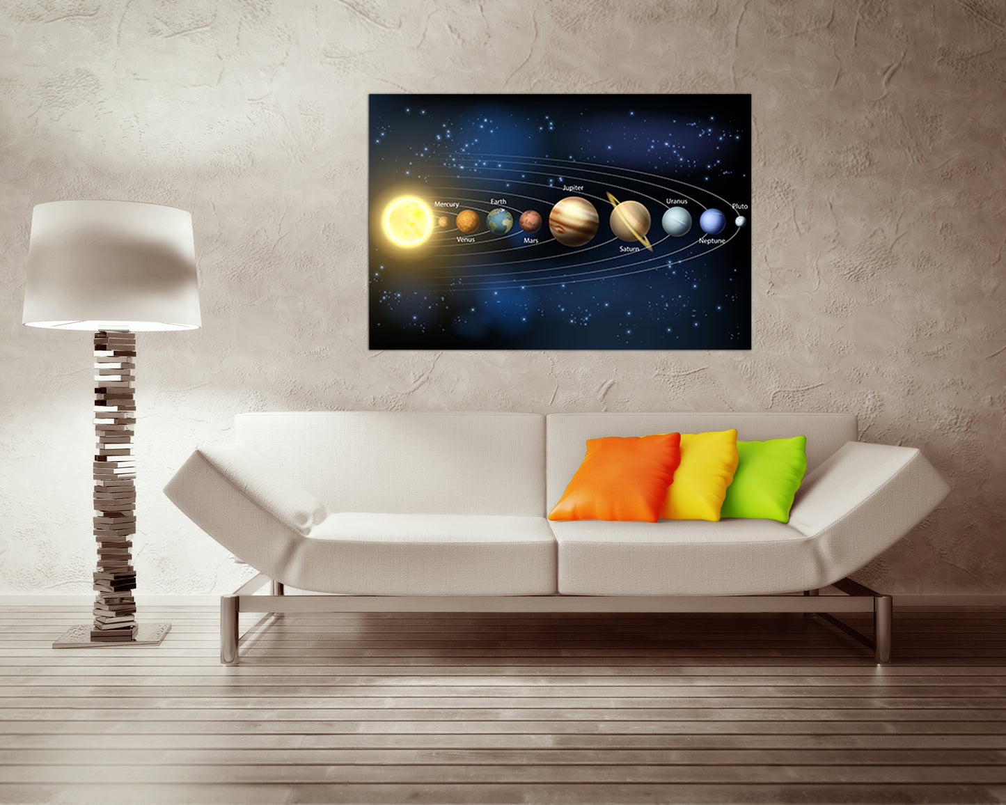 Solar system artwork Planet canvas Space wall art Mercury print Earth planets Venus decor Mars Jupiter
