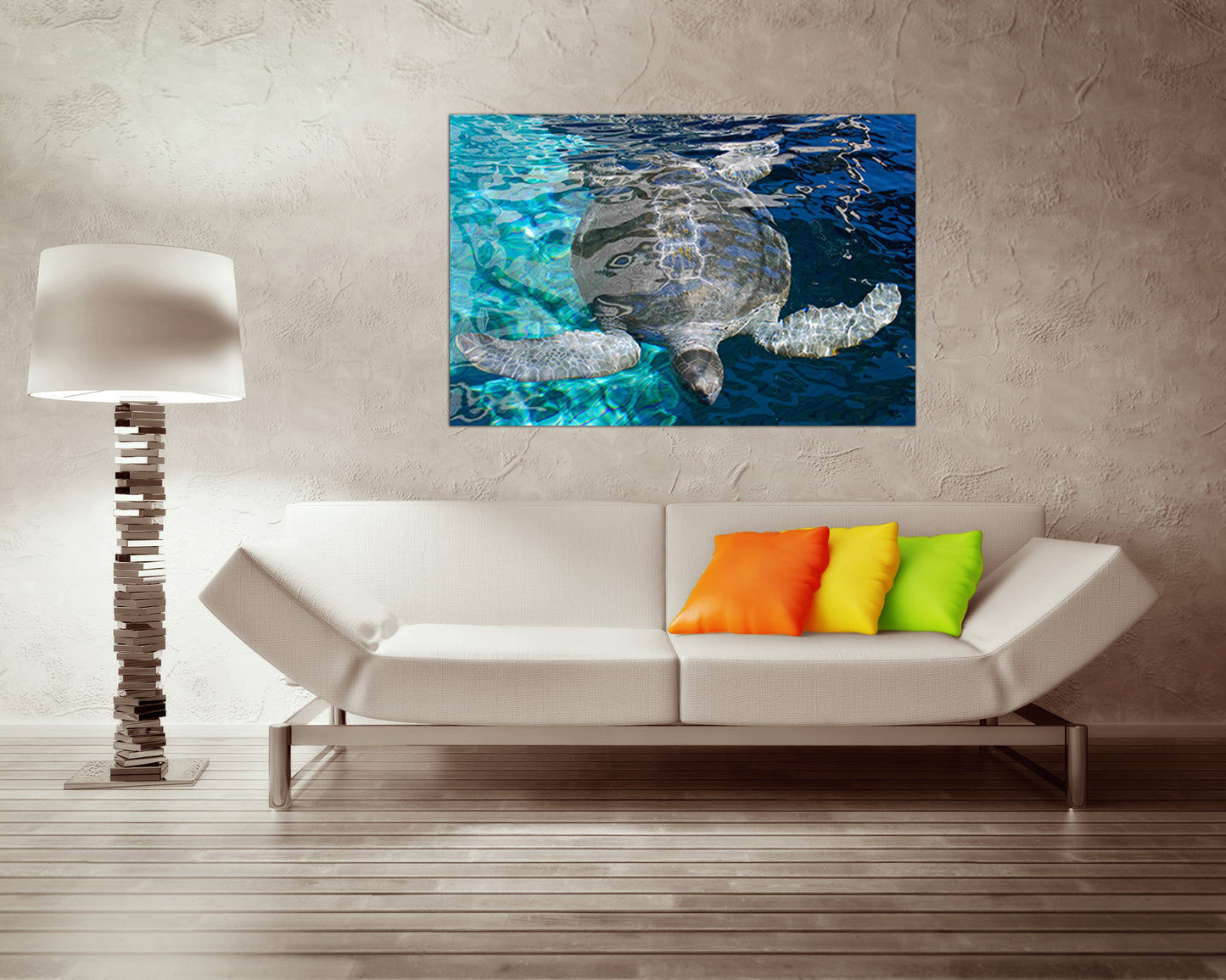Turtle print Wall art canvas Sea animals decor Ocean life artwork Sea gift